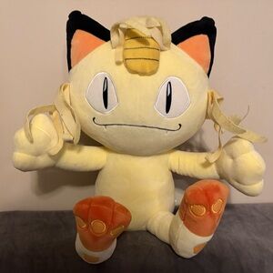 Pokemon Nintendo Meowth Plush 1997 Stuffed Animal Vintage